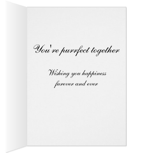 Purrfect Cat Couple Anniversary Card (Inside (Right))