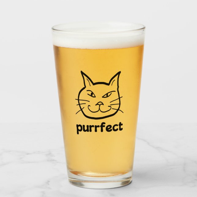 Purrfect Cat Glass (Front Filled)