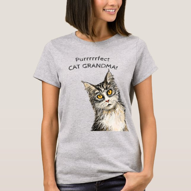 Purrfect cat grandma T-Shirt (Front)