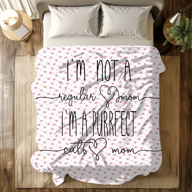 Purrfect Cat Mom Fleece Blanket (Creator Uploaded)
