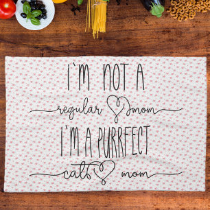 Purrfect Cat Mom Kitchen Towel