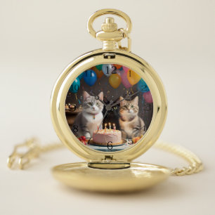 Purrfect Celebration: A Cat's Birthday Party, Pocket Watch