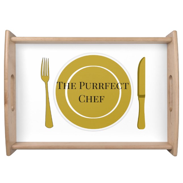 Purrfect Chef Large Serving Tray (Front)