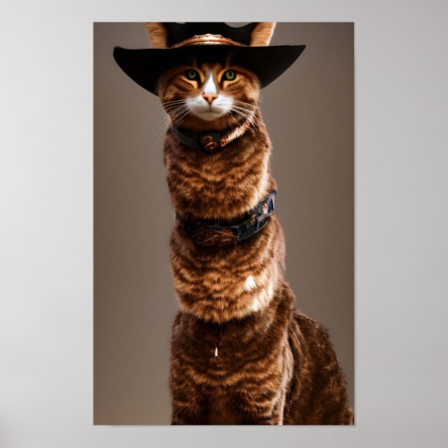 Purrfect Cowboy: Feline Frontier Adventure Poster (Front)