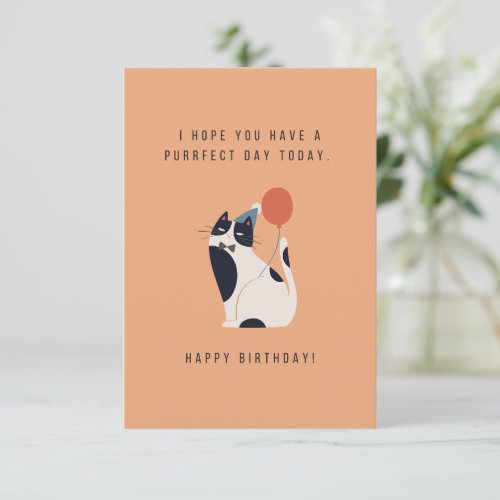 Purrfect Day Birthday Card