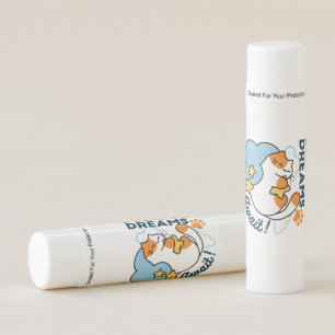 Purrfect Dreams Await – Cute Sleeping Cat Dreamy Lip Balm