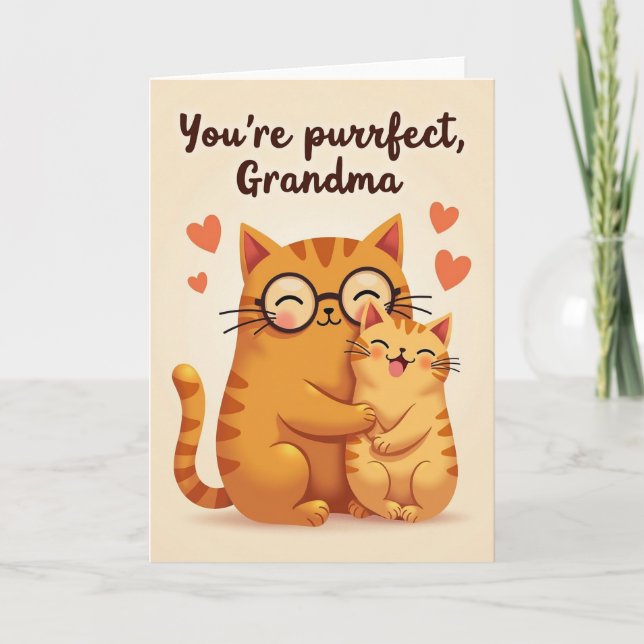 Purrfect Grandma Love Card (Front)