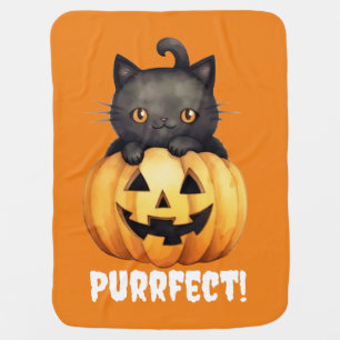 Purrfect Halloween baby blanket