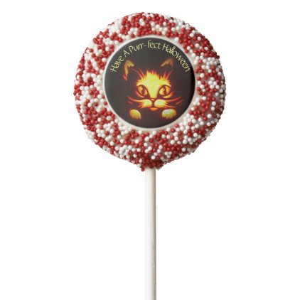 purrfect halloween kitty cat candy pop chocolate covered oreo pop
