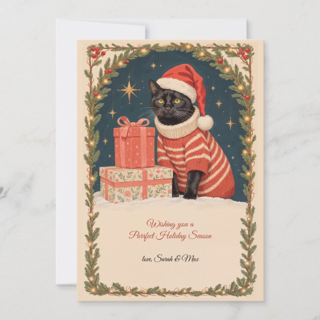 Purrfect Holiday Season Holiday Card (Front)