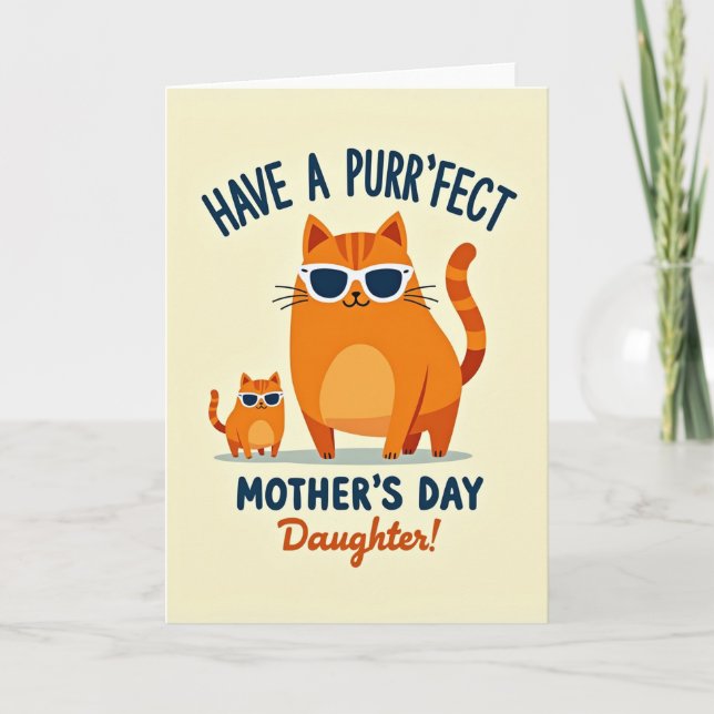 Purrfect Kitten Mothers Day Card (Front)