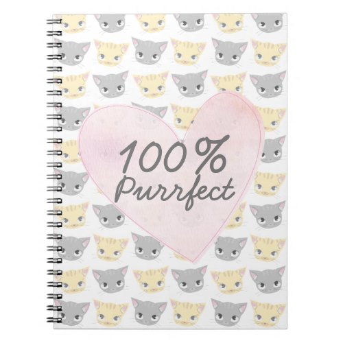 Purrfect Kitten Pattern Notebook