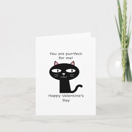 Purrfect kitty Happy Valentines Day Card