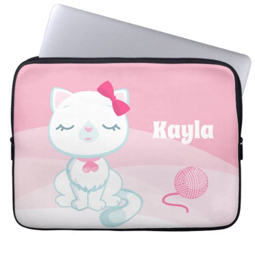 Purrfect Kitty Kitten Girls Laptop Sleeve
