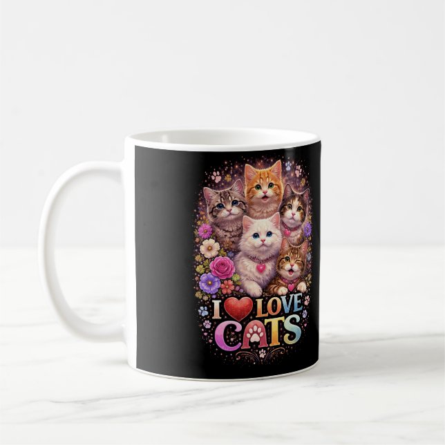 Purrfect Little Hearts Coffee Mug (Left)