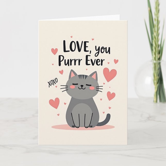 Purrfect Love You Forever Card (Front)