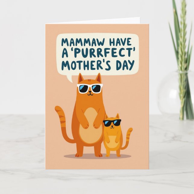 Purrfect Mammaw Day Art Card (Front)