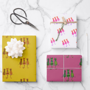 Purrfect Moments Cat-Inspired Wrapping Paper Set