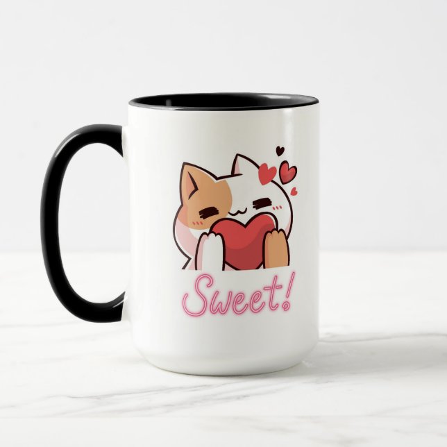 Purrfect Morning – Cute Cat Coffee Mug for Cat Lov (Left)
