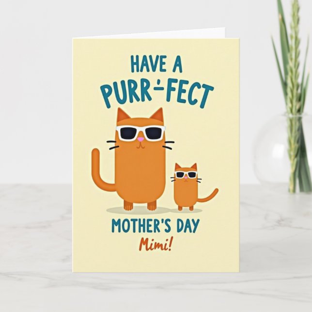 Purrfect Mothers Day Mimi Card (Front)