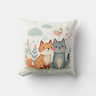 Purrfect Pals - Charming Animal Cushion