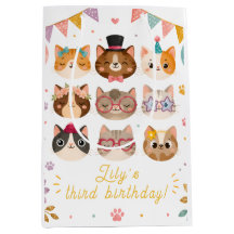 Purrfect Party Kitty Favor Bag for Kids Girls