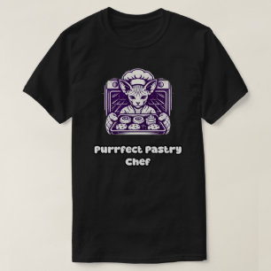 Purrfect Pastry Chef Feline Baking Expertise T-Shirt