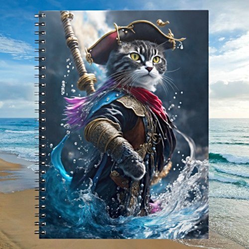 Purrfect Pirates Enchanting Whimsical Cat Pirate Notebook