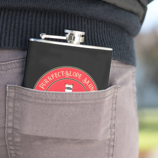 Purrfect-Slope Skiing with Santa Claws  Flask (In Situ)