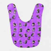 Purrfect Stars Baby Bib