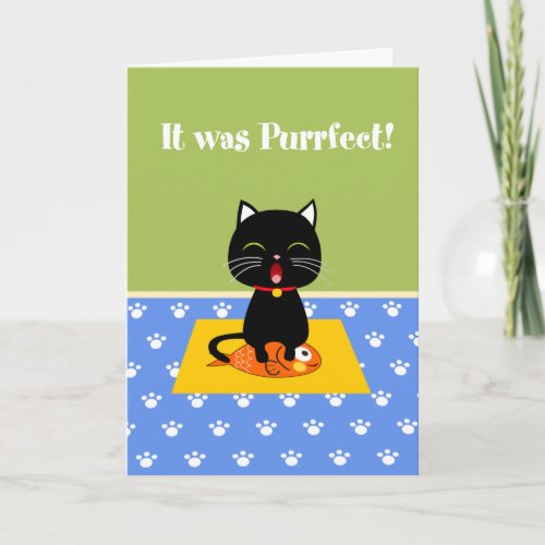 Purrfect Thank You Card