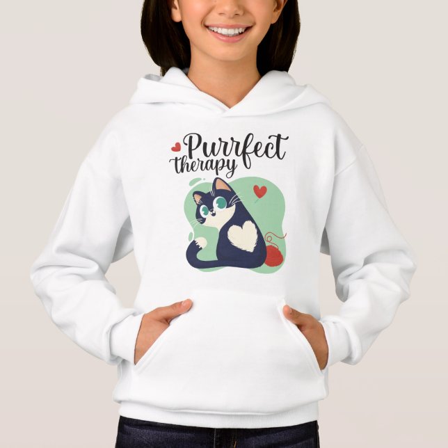 Purrfect therapy  hoodie (Front)