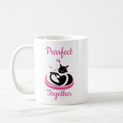 Purrfect Together Cute Cats Valentine Coffee Mug