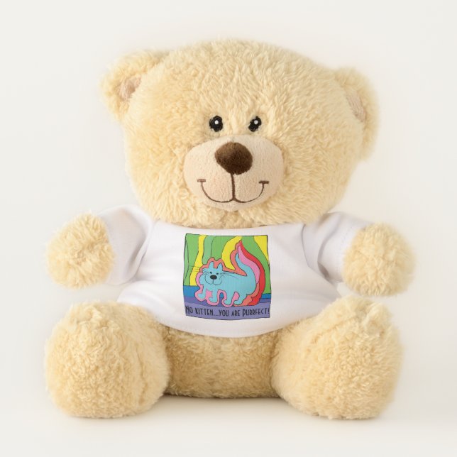 "Purrfect/Valentine Teddy" Sherman Teddy Bear (Front)