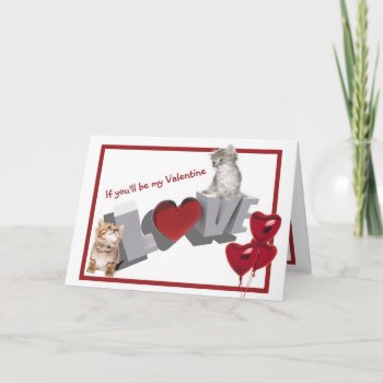 Purrfect Valentines Day Be My Valentine 2nd Design Holiday Card by 4westies at Zazzle