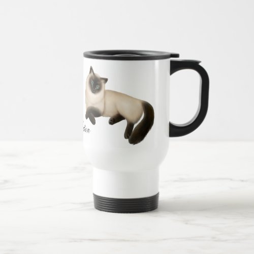 Purrfection Himalayan Siamese Cat Travel Mug