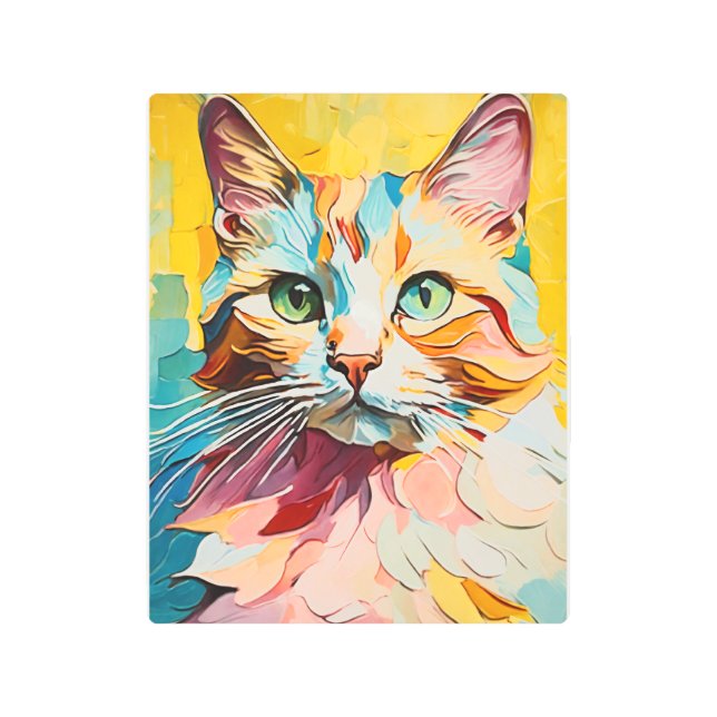Purrfection in Metal: Handcrafted Cat Wall Art (Front)