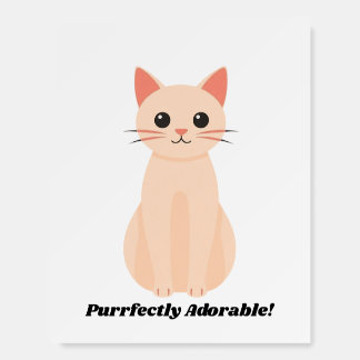 Purrfectly Adorable Cat Poster – Cute Minimalist K