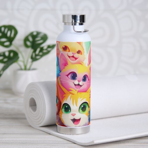 Purrfectly Adorable Cats _ Anime Style Water Bottle