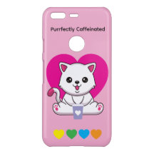 Purrfectly Caffeinated Cat iPhone Case