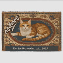 Purrfectly Chic Cat-Themed Coir Mat