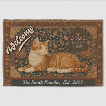 Purrfectly Chic Cat-Themed Coir Mat