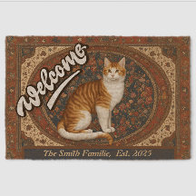 Purrfectly Chic Cat-Themed Coir Mat