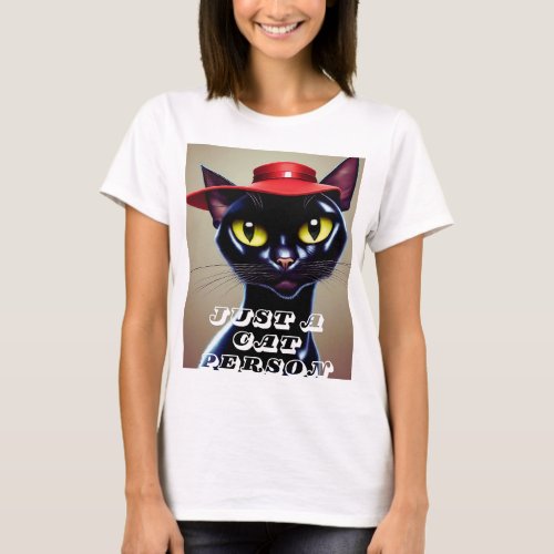  Purrfectly Content Just a Cat Person T_Shirt