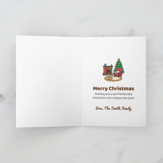 Purrfectly Cozy Personalized Christmas Cats Card