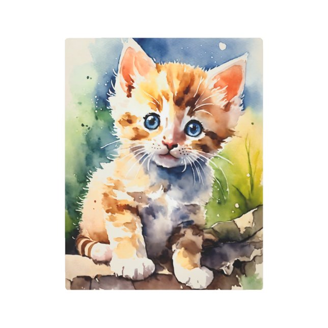 Purrfectly Crafted: Handmade Metal Wall Art  (Front)