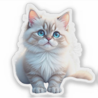 “Purrfectly Cute – Funny Cat Sticker” Sticker