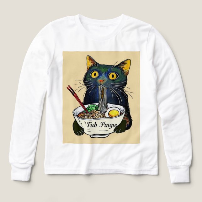 Purrfectly Hungry Tri-Blend Shirts (Design Front)