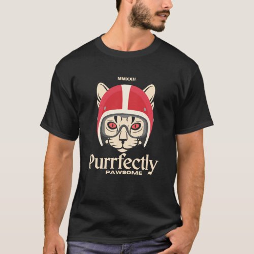 Purrfectly Pawsome  Awesome Cat and Feline T_Shirt