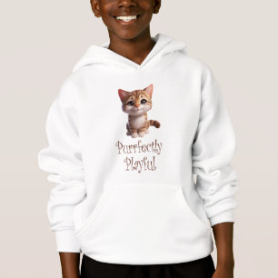 Purrfectly Playful Cute Cat Hoodie